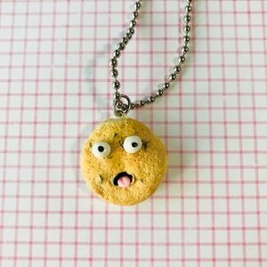Adorable handmade goofy cookie keychain